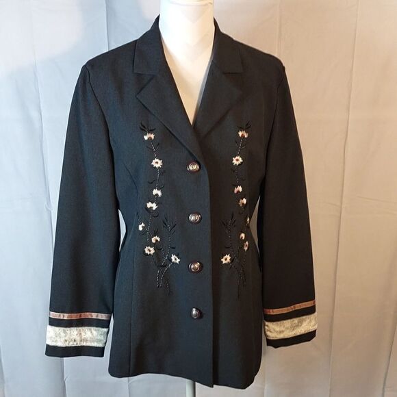 Jessica Howard Embroidered Women's Blazer - Picture 8 of 8